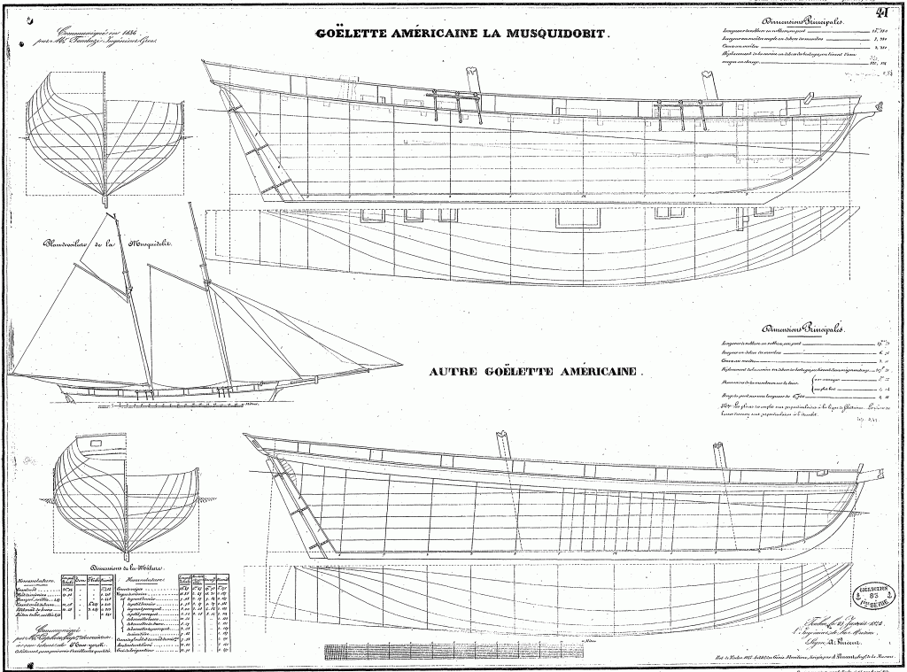 free, ship, plans, schooner, sailing, vessel, musquidobit, lynx