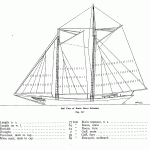 free, ship, plan, sail, drawing, schooner, north, hudson, river, new england,, 19th century, sail, vessel, cargo