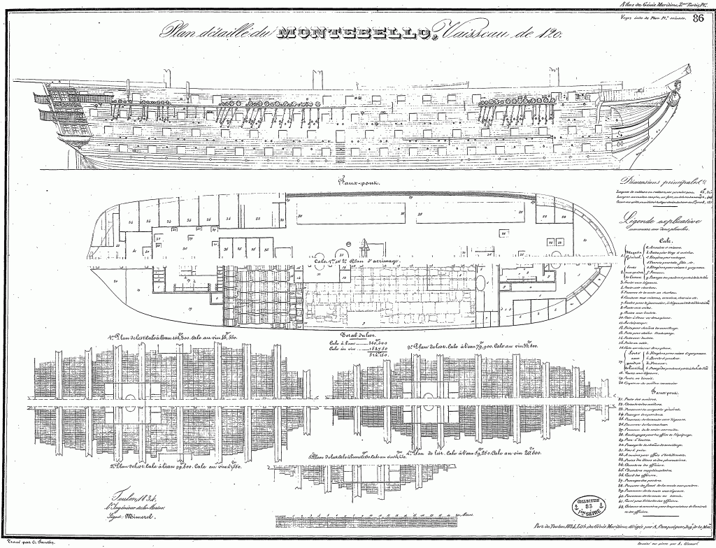 free,ship,plans,french,warship,montebello,ship-of-the-line,120-guns