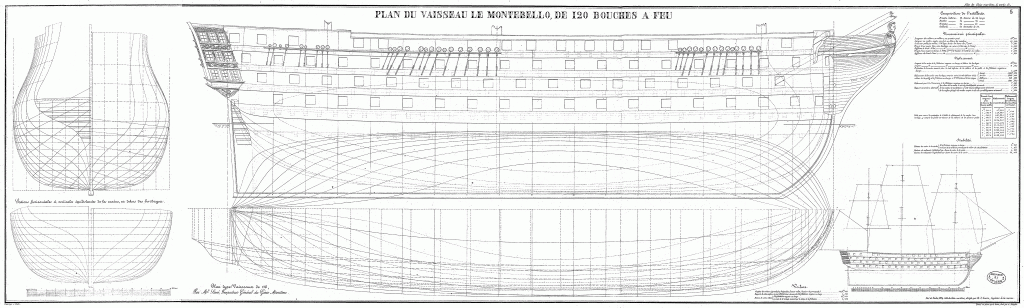   free,ship,plans,french,warship,montebello,ship-of-the-line,120-guns