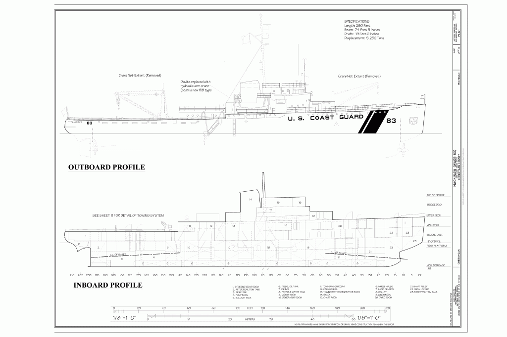 free ship plan USCG Icebreaker Mackinaw, U.S., Coast Guard