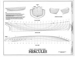 free, ship, plan, steam, tug, Hercules, lines, drawing, boat, vessel