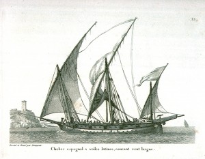 xebec, spanish, ship, lateen, sail