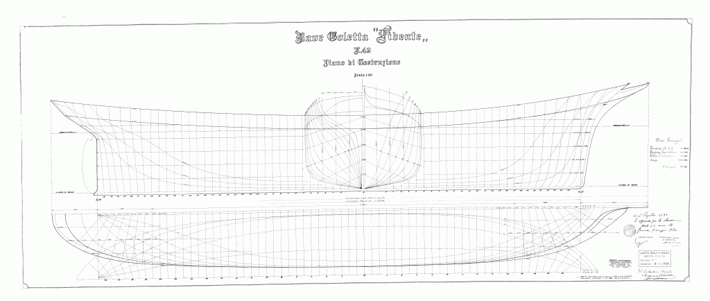 Free ship plans Italian barquentine sailing model fidente trusting