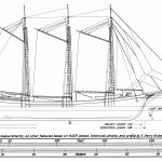 Free ship plans lumber schooner Wawona historic wooden vessel