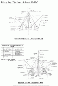 free ship plan rigging section Liberty Ship Arthur M. Huddell