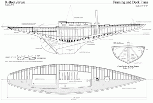 Free ship plans, R-boat, Pirate, racing, sailboat, yacht