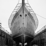 photograph bow drydock lumber schooner Wawona