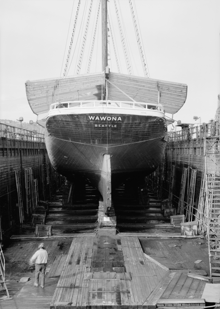 photograph stern drydock lumber schooner wawona