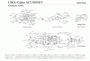 free ship plan, USCG cutter Acushnet, U.S. Coast Guard, World War II, vessel