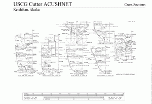 free ship plan, USCG cutter Acushnet, U.S. Coast Guard, World War II, vessel