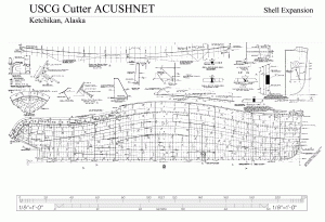 free ship plan, USCG cutter Acushnet, U.S. Coast Guard, World War II, vessel