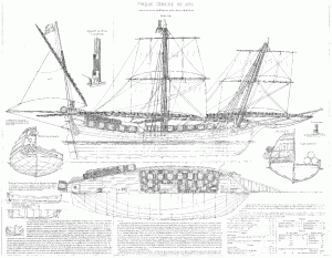 souvenirs de marine, francios-edmond paris, ship plans, book