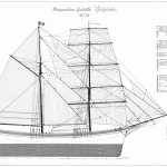 Sail plan, Free ship plans, sailing, ship, vessel, wooden, brigantine, schooner, Italian, Gigino, 20th Century, ship model, scratch, building