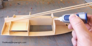 model ship, kit, plank-on-bulkhead, midwest products, chesapeake bay flattie figure 24