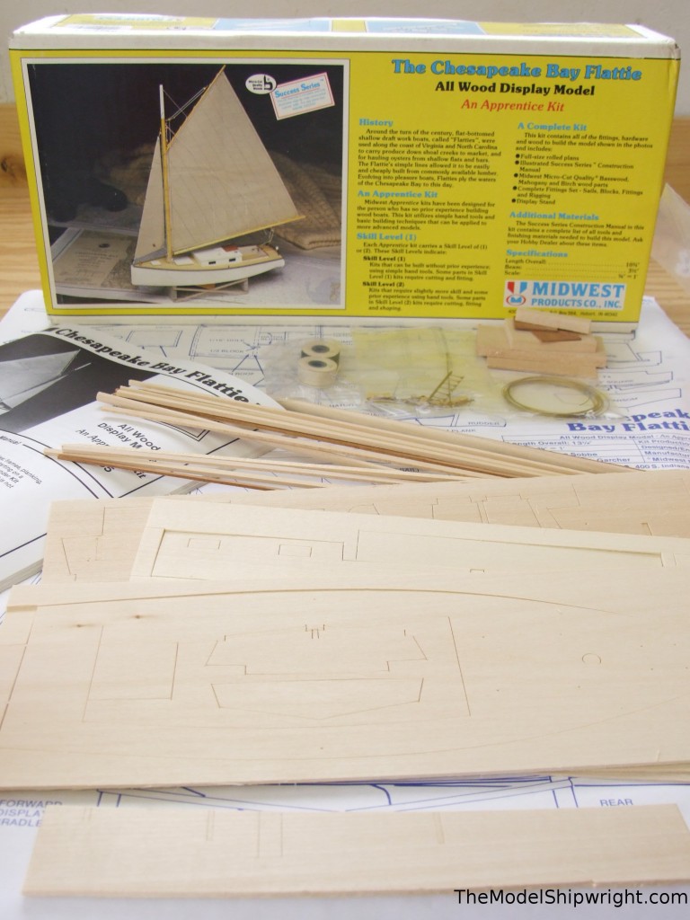 ship model kit building plank-on-bulkhead Midwest Products Chesapeake Bay Flattie