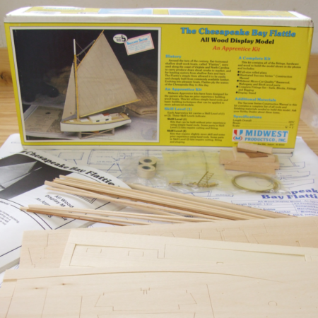 midwest products chesapeake bay flattie model boat kit construction article ship model