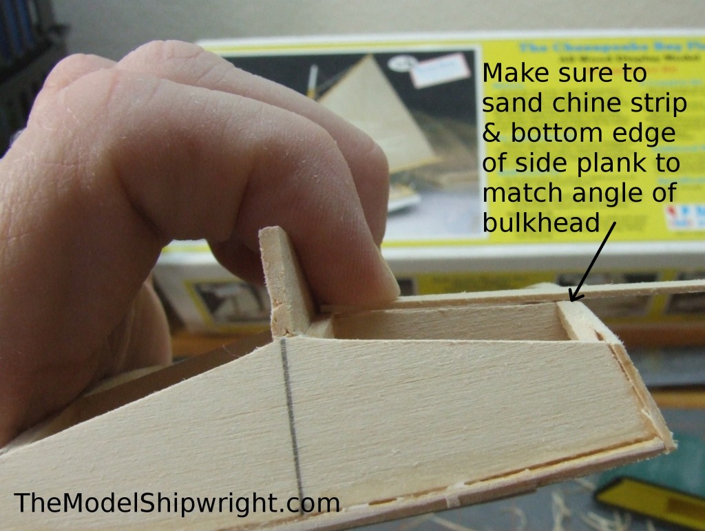 model ship, kit, plank-on-bulkhead, midwest products, chesapeake bay flattie, planking the hull