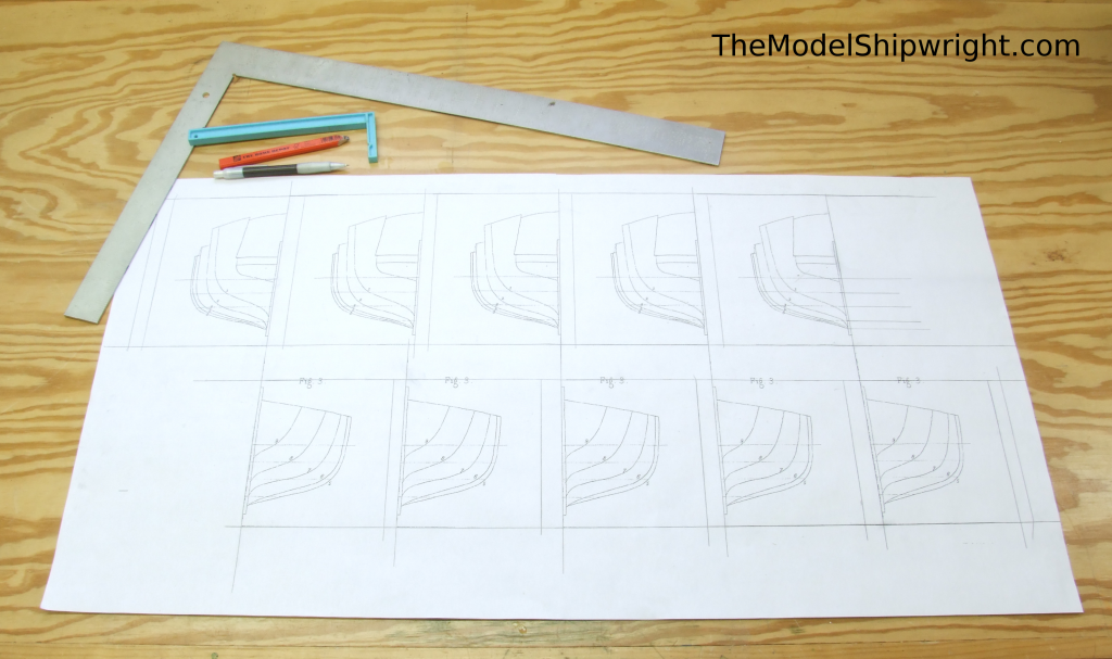 Template blanks, Ship model, Arab, Sambouk, dhow, scratch-building, solid hull, bread-and-butter, section plan, templates