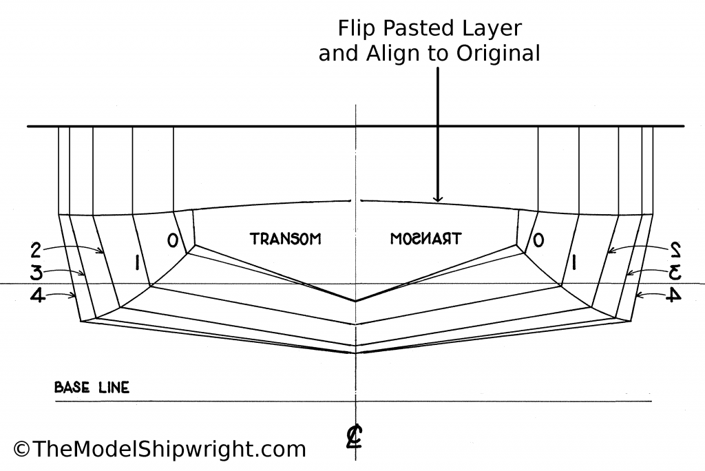 invert, flip, section plan, half, scratch-building, ship model, plank-on-bulkhead, method, Skipjack, E.C. Collier, Chesapeake Bay, Oyster dredge