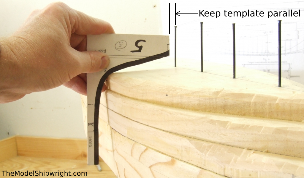 Ship model, Arab, Sambouk, dhow, scratch-building, solid hull, bread-and-butter, template, shaping, chisel