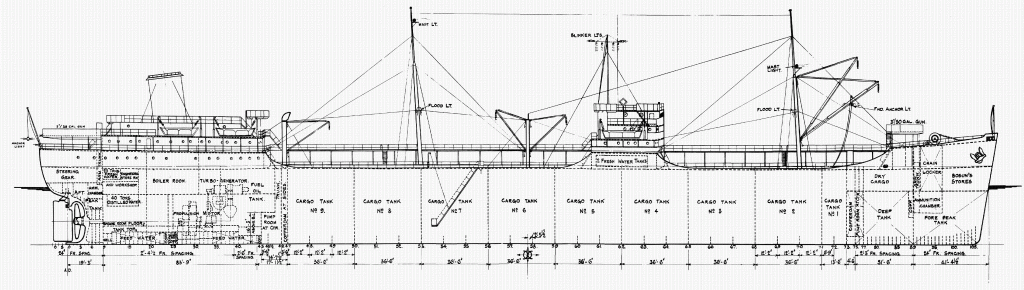 Free ship plans, cargo, vessel, T2, T-2, tanker, Mission San Ynez, World War II