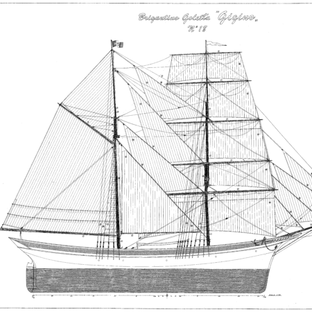 square featured pic of brigantine schooner gigino sail plan
