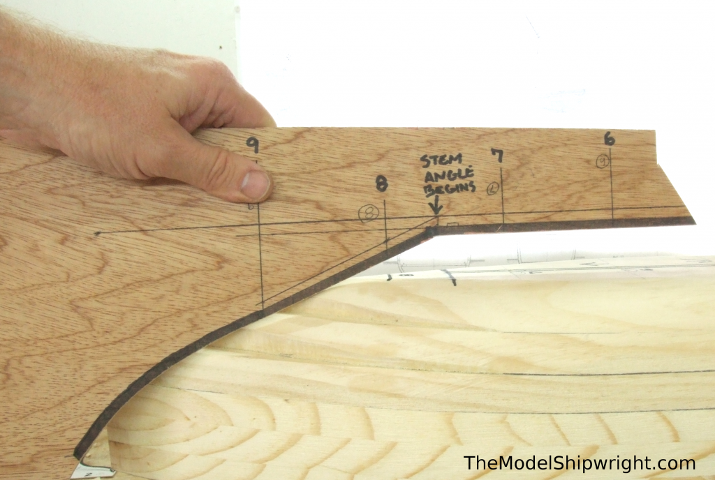 Ship model, Arab, Sambouk, dhow, scratch-building, solid hull, bread-and-butter, keel, stem, stern, contour, template