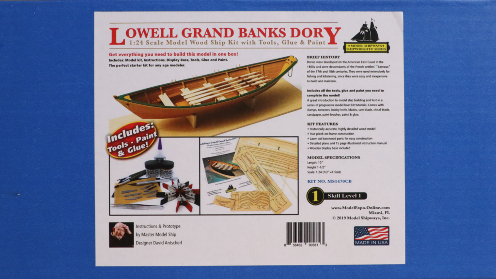 Model Shipways Lowell Grand Banks Dory model ship kit