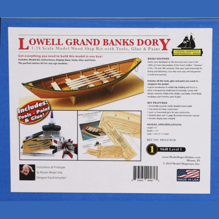 Model Expo Model Shipways Shipwright Learning Series Lowell Grand Banks Dory model ship kit