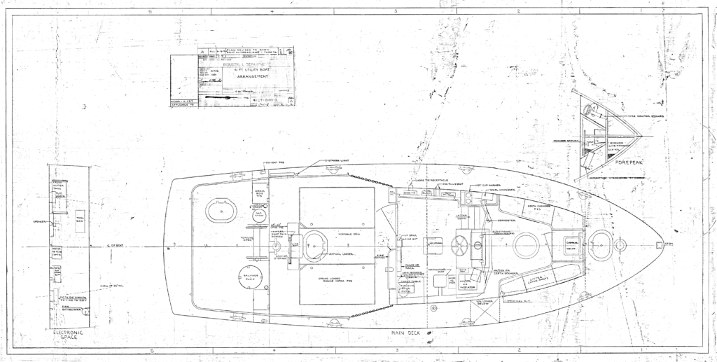 U.S. Coast Guard 41 foot Utility Boat - Large arrangement plan